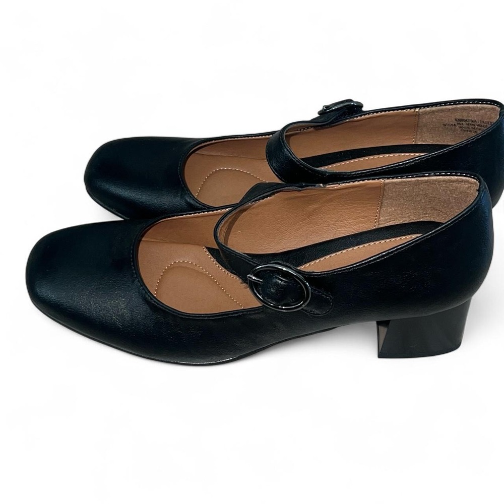 Eurosoft by Sofft Black Mary Jane Pumps Block Heel Size 9M NEW